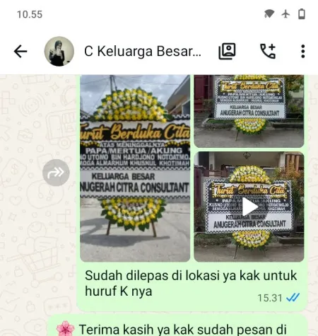 Pengiriman Papan Bunga Duka Bakti Jaya