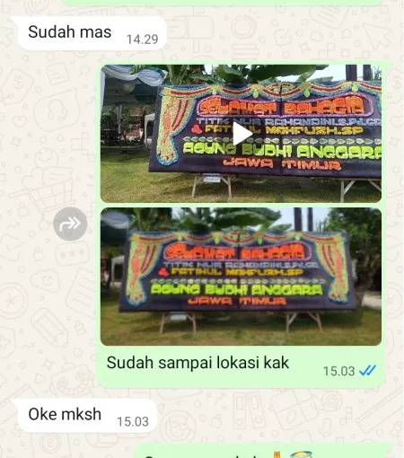 Pengiriman Papan Bunga Bakti Jaya